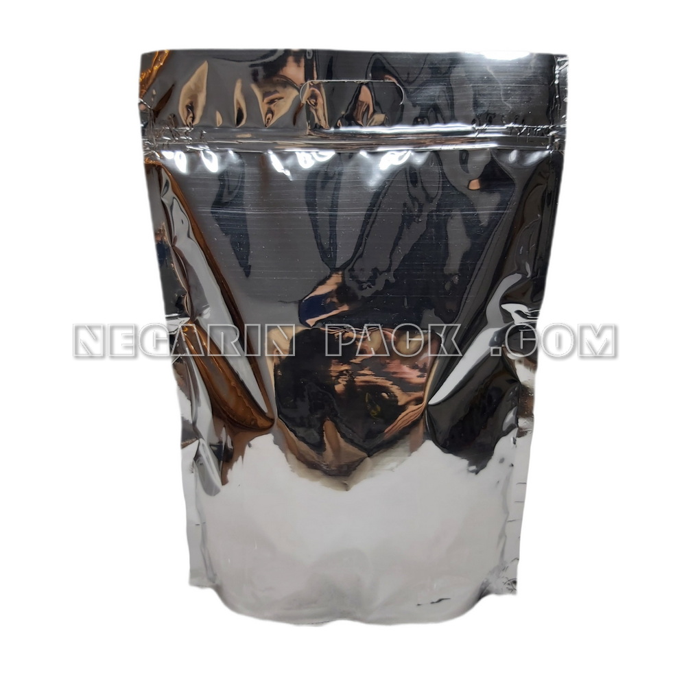 پاکت ایستاده یک طرف شفاف یک طرف نقره ای زیپدار (۱۰) پاکت ایستاده یک طرف شفاف یک طرف نقره ای زیپدار (۱۰)