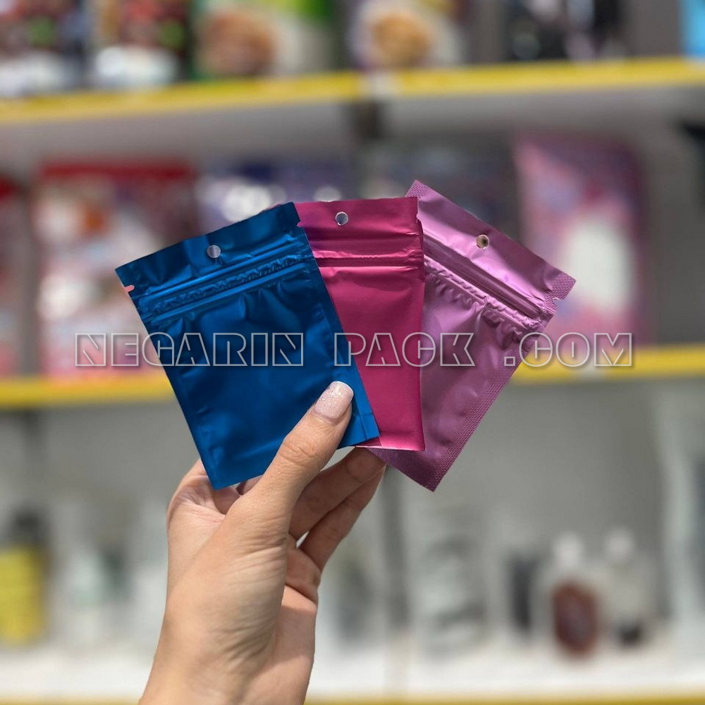 پاکت زیپدار بدون کاست رنگی